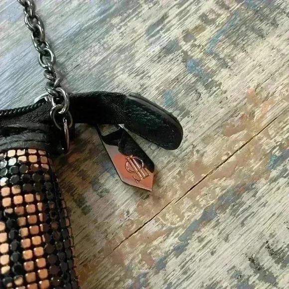 NWT Jennifer Lopez Small Handbag, Black and Gold Sequins - Picture 4 of 6